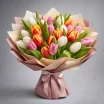Римские каникулы- букет из разноцветных тюльпанов